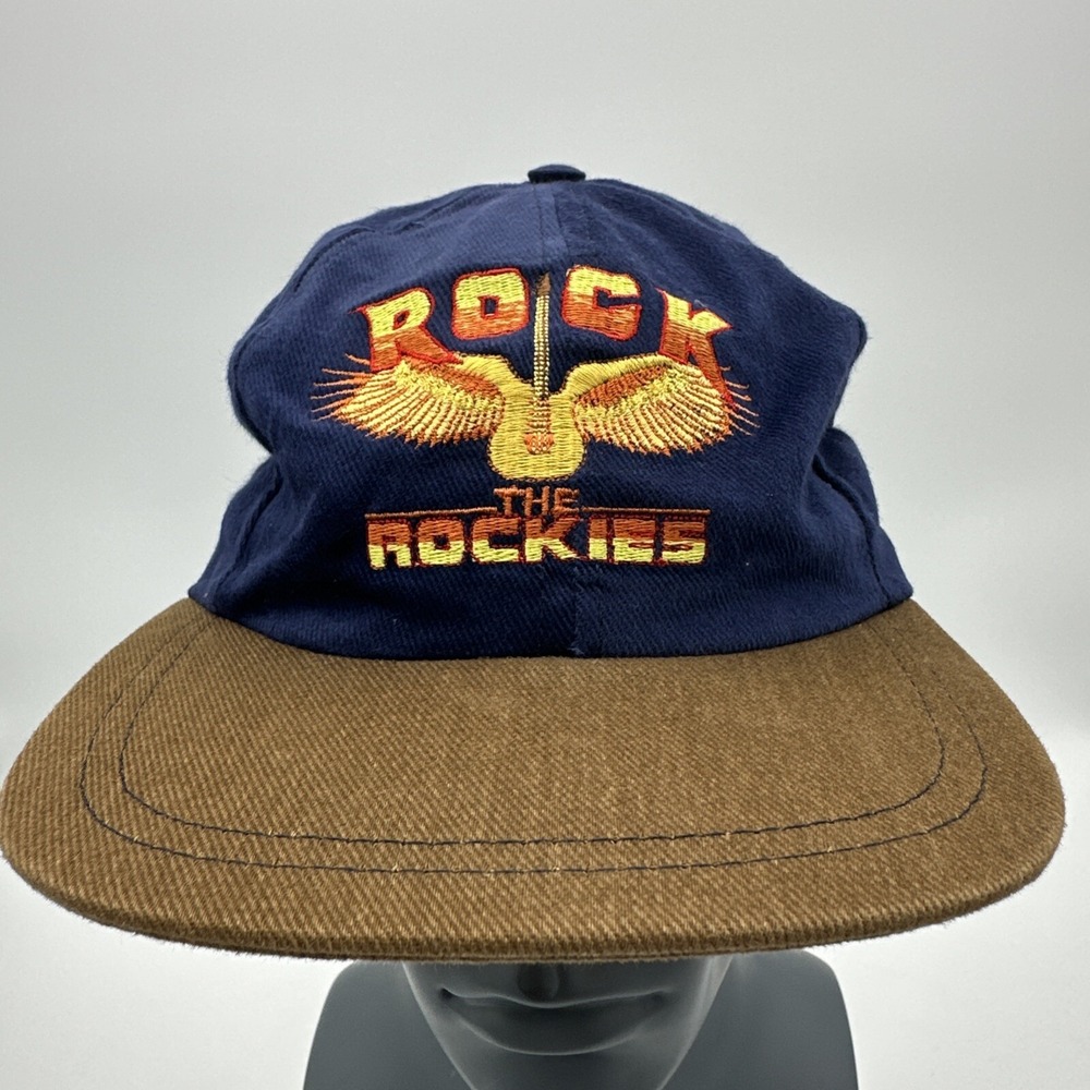 Vintage Skoal Rock the Rockies Hat Cap Snap Back Concert Denver Colorado 1995